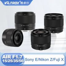 VILTROX AIR SERIES CAMERA LENS 15mm 25mm 35mm 56mm F1.7 AF Auto Focus Lens for Sony E Nikon Z Fuji X Mount A6600 A7C XM5 XE5 Z6