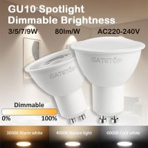 8 Stück LED-Strahlerlampe, kein Flimmern, dimmbar, GU10, warmes, kaltes weißes Licht, 120 °   38 °   3000K 4000K 6000K für das Schlafzimmer zu Hause derec