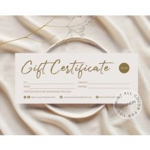 Beauty Spa Gift Coupon Cards Editable Gift Voucher Template Printable Gift DIY Voucher Certificate Modern Gift Card for Business