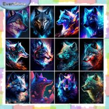 Ever shine Full Square Drill Diamant Malerei Wolf Strass Bilder Mosaik Tier Soldes Stickerei Diamant Kunst Urlaub Geschenke
