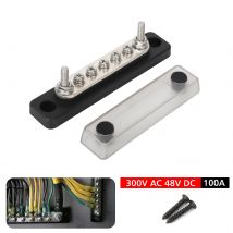 Auto Bus Bar positiv negativ Batterie Strom verteilungs block 100a 48V CD Terminal Bolzen Sammel schiene Power Terminal Block für RV Boot