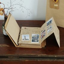 Retro Kraft papier Cover Fotoalbum mit leeren Kraft blatt Hochzeit Gästebuch Baby Erinnerungen Geschenk Lose blatt Sammelalbum