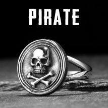 Anelli da uomo con teschio di marinaio pirata vichingo Anelli da donna in acciaio inossidabile Gioielli punk gotico rock Accessori moda vintage Regalo all'ingrosso