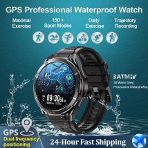 Neue Für Android GPS SmartWatch Männer 466*466 AMOLED HD 150 + Sport Modus Kompass BT Anruf Gesundheit Monito IP69 Wasserdichte Schwimmen Uhr