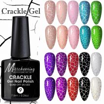 Crackle Gel Marmor Textur Crack Effect UV/LED Gel Polish Semi-Permanent Soak-Off Lack Entwickelt für DIY Creative Nail Art