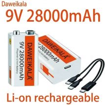 1-10PCS Daweikala 9V 1100mAh Batterie 6F22 Typ-C USB-9V Li-Ion Batterie für Multimeter mikrofon Spielzeug Fernbedienung KTV