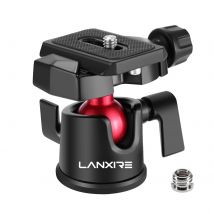 Testa del treppiede per fotocamera Lanxire 360 °   Panoramica rotante con piastra rapida tipo Arca da 1/4" e livella a bolla per DSLR, treppiede
