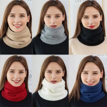 Solide weiche gestrickte Halswärmer Sport Schal Frauen Männer Gesichtsbedeckung Winter warme Schals dicken kältebeständigen Kragen Vollgesichtsschal
