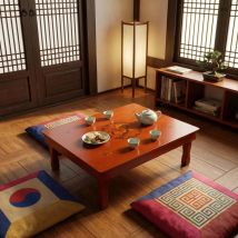 80 x 60 cm rechteckige koreanische Tischbeine, faltbar, für Wohnzimmer, antiker Tisch zum Essen, traditionelle koreanische Klapptischmöbel