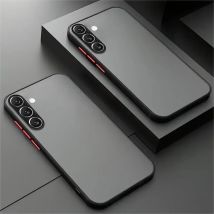 Stoßfeste Silikon-Matte Handyhülle für Samsung Galaxy A54 A34 A56 5G A37 A36 A57 A52 A73 A53 A16 A17 A07 Transparente Rückseite Coque