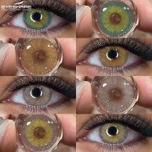 EYESHARE 1 Paar farbige Kontaktlinsen für Augen, blaue Kontaktlinsen, braun, hochwertige natürliche Kontaktlinsen, kosmetische graue Pupillen