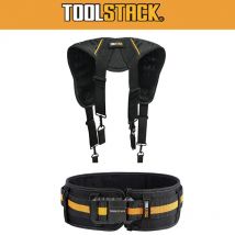 TOOLSTACK Heavy Work Belt And Should Strap Langlebiger, verdickter und verbreiterter Arbeitsgürtel, verstellbare Schnalle, Konstruktionsgurtset