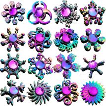 Gradient Rainbow Fidget Spinner Metal Alloy R188 Mute Bearing Hand Spinners Fingertip Gyro Stress Relief Toys For Kids Adult