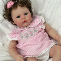 NPK 18'' Collectible Art  Handmade Doll Bebe Reborn Meadow Soft Body 3D Skin with Visbile Veins Newborn Toy Gift