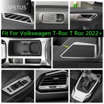 Silberner Türgriff/Türlautsprecher/Getriebe/Aufbewahrungsbox-Abdeckungsverkleidung, passend für Volkswagen T-Roc T Roc 2022–2025, Autozubehör