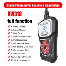 KONNWEI OBD2 KW310 Tragbarer Scanner Auto-Diagnosegerät Öllampen-Reset-Service Mehrsprachig Kfz-Diagnosewerkzeuge für Autos