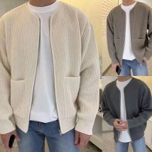 Koreanischen Stil Kleidung Neue Herbst Winter Winddicht Herrenmode Strickjacke Pullover Beiläufige Lose Übergroßen Pullover Streetwear