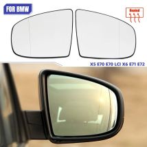 Autos eitiger rückflügel beheizter spiegel glas weiß rückansicht für bmw x5 x6 serie e70 e71 e72 2007-2012 zubehör außenteile