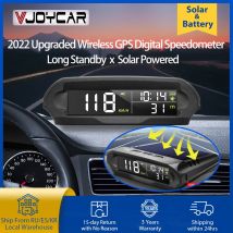 VJOYCAR S98 Universal Car Wireless HUD Display tachimetro digitale GPS con allarme di velocità eccessiva caricato a energia solare Temp. Altitudine