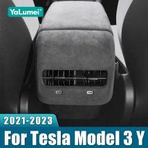 Für Tesla Model 3 Y 2021 2022 2023 ABS Auto Hintere Klimaanlagen-Lüftungsabdeckung Rahmenverkleidung Aufkleber