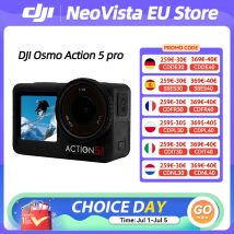 DJI Osmo Action 5 pro 1/1.3′′ Sensor 4 horas de duración de la batería extendida Pantalla táctil OLED dual de alto brillo original en stock