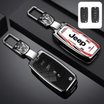 Nuova copertura della cassa chiave di vibrazione dell'automobile di stile della pista in lega di zinco per Jeep Renegade Compass 2016 2019 pieghevole Keyless Protector Bag Accessori