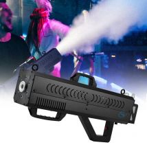 Przenośna pistolet do wytwornicy dymu LED RGB o mocy 1500W, mocna kolumna powietrza, lampa DJ, maszyna do rozpylania mgły na scenę i wesela.