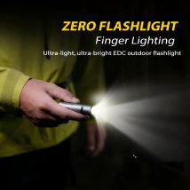 FLEXTAIL ZERO FLASHLIGHT - Torcia EDC 47 g 1200 lumen, 7 modalità di illuminazione con batteria sostituibile e ricaricabile