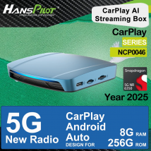 NCP0046 HansPilot CarPlay Ai TV Box Android 15 Bezprzewodowy CarPlay Android Auto 5G Nowe Radio Streaming Box
