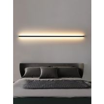 Wall lamp bedroom bedside Lights nordic decorative luminaires line minimalist light long strip black background wall light Room