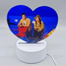 Lampada da foto con lanterna fotografica in acrilico a sublimazione stampabile vuota da 5 pezzi/lotto per uso natalizio