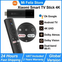 Xiaomi Smart TV Stick 4K, Android TV 11 Quad-core Cortex-A35, 2 GB RAM 8 GB ROM, Netflix Wifi Google