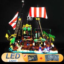Kit luce LED per LEGO 21322 Pirati di Barracuda Bay Idee lampada Regalo fai da te (Non include blocchi di costruzione Kit di mattoni Set di modelli)