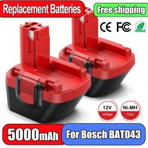 5000mAh For Bosch BAT043 Batteria Ni-MH 12V Batteria BAT045 BAT120 PSR12VE-2 PSR1200 PSB12VE-2 Utensili Elettrici Batterie Ricaricabili
