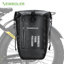 NEWBOLER Borsa laterale per bici Borsa da ciclismo da viaggio impermeabile di grande capacità da 27 litri Borsa per bagagliaio per sedile posteriore per bicicletta Accessori per bici elettriche