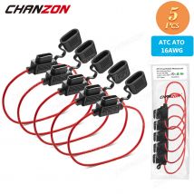 5 stücke 32V 16 AWG Auto Auto Klinge Inline Arten ATC ATO Sicherung Wasserdichte Halter Fall Motor Hahn blasen Blo 12V Draht Cutoff Schalter Buchse