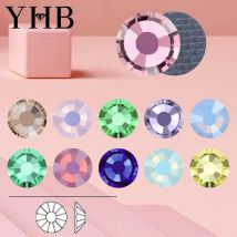 Yhb 2020-2021 hochwertige alle Größe Strass Hotfix Glitter glänzende Flatback Strass steine für Taschen Schuhe Kleidungs stück Telefon DIY Nail Art