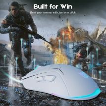 ONIKUMA CW917 Mouse da gioco wireless Mouse di ricarica DPI regolabile Design ergonomico a nido d'ape con luce RGB per PC desktop portatile