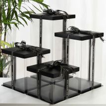 Birthday Cake Box Transparent Packaging Box for Wedding Baby Shower Christmas Halloween Party Gift Toys  Bear Package Material