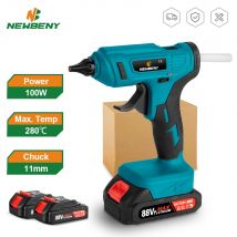 NEWBENY 100W 280 ° Pistolet do kleju na gorąco bezprzewodowy przenośny akumulatorowy z patyczkami klejowymi narzędzie do napraw DIY do akumulatora Makita 18V Pin