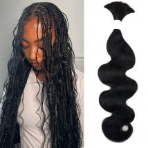Body Wave Human Hair Bulk for Braiding Brazilian Human Hair Bulk No Weft Natural Black 18 To 28 Inch Extension Braids