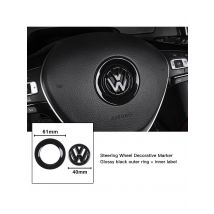 Carbon Fibre Car Emblem Steering Wheel Decoration Sticker Accessories For VW GTI Polo Golf Passat Tiguan Arteon Touareg Taigo