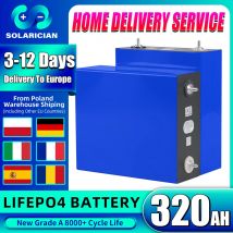 Klasse A 320 Ah LiFePO4-Batterie 8000 Zyklen 3,2 V LFP-Akku Solar-Bateria DIY 12 V 24 V 48 V Lifepo4-Zelle für Wohnmobil-Camping