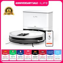 ILIFE A12 Pro Robot aspirapolvere e scopa combinato, navigazione LIDAR, raccolta automatica della polvere, aspirazione 3000 Pa, app/telecomando