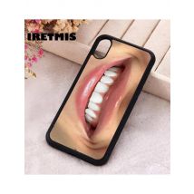 Iretmis Phone Cover Case For iPhone X XS Max XR 11 12 13 PRO MINI 14 15 16 Plus Rubber Silicone Lips