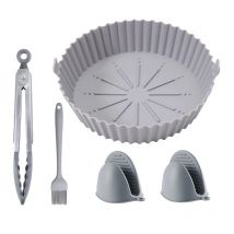 Silicone Air Fryer Liner Round 20cm/17cm/14cm compatible with COSORI 5qt /Ninja AF080 Mini/Instant Vortex 5.7qt