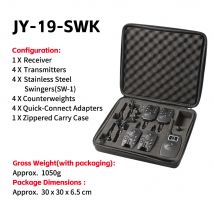 Set di avvisi di allarme LED per pesca digitale wireless 4 Allarme morso di pesca con indicatore schermo LCD con Swinger illuminato a 4 catene