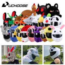 Protezione per casco Copricapo Set di peluche soffice per cartoni animati per moto Custodia protettiva integrale per moto Sicurezza alla moda