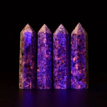 Natürlicher Kristall Flammens tein polierter Kristall punkt Heils tein Turm sechseckige Prismen Obelisk Zauberstab Behandlung Stein DIY Geschenk