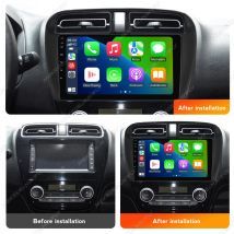 9-Inch Car Radio 2GB+32GB Wireless Carplay For Mitsubishi Mirage Attrage 2012 - 2018 Android 14 Navigation GPS Multimedia Player